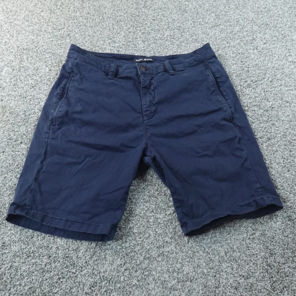 Mavi Jeans Shorts Mens 34 Blue Simon Chino Stretch Casual Preppy Golf Flat Front
